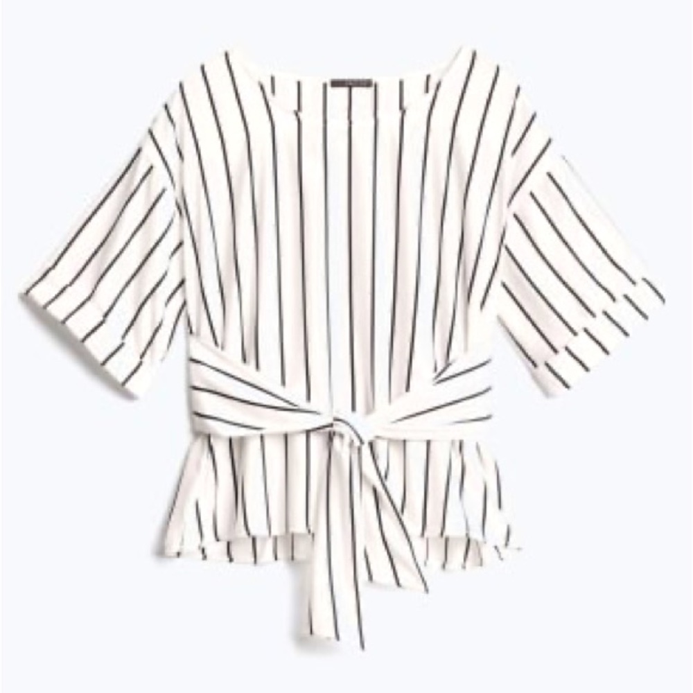 West kei Julianne Tie Front Cuffed Sleeve Blouse